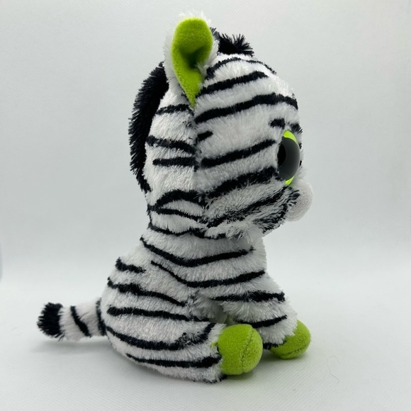Ty Beanie Boos Collection RETIRED Zig Zag the Zebra Plush - Picture 3 of 6